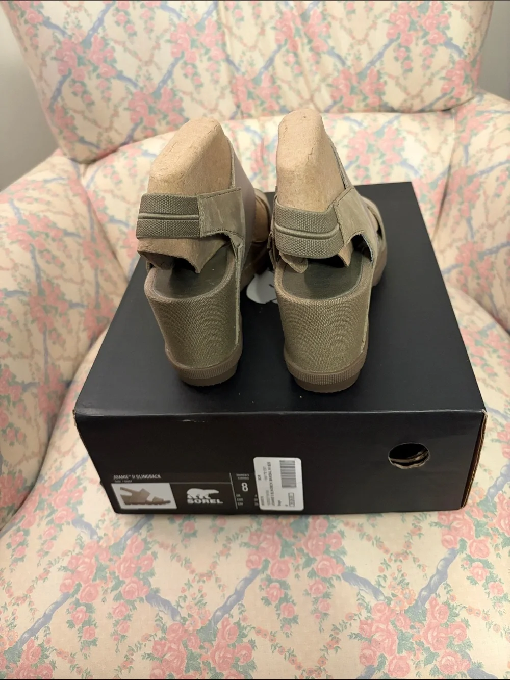SOREL Joanie-II Slingback Wedge Sandal  Color Sage Size 8M